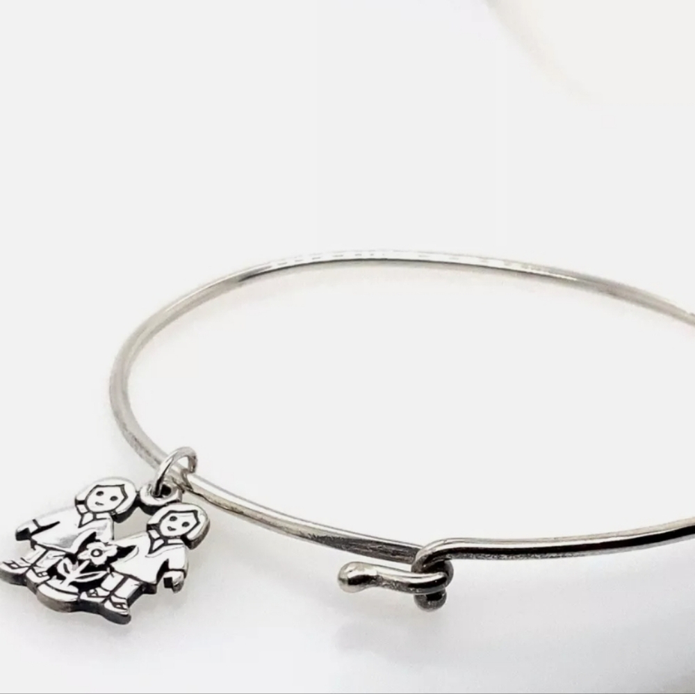 James Avery Girl Boy Flower Charm Sterling Silver Hook Bracelet ❤️ - Picture 4 of 7